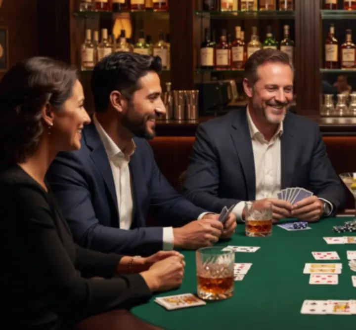 Pokerowy stół w nowoczesnym barze KivoLive